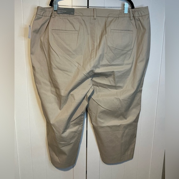 Talbots Perfect Skimmer Chino Pants Womens 24W Khaki Brown Elastic Waist Stretch - Picture 4 of 7